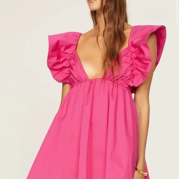 For Love And Lemons Clementine Mini Dress in Pink - Picture 2 of 8